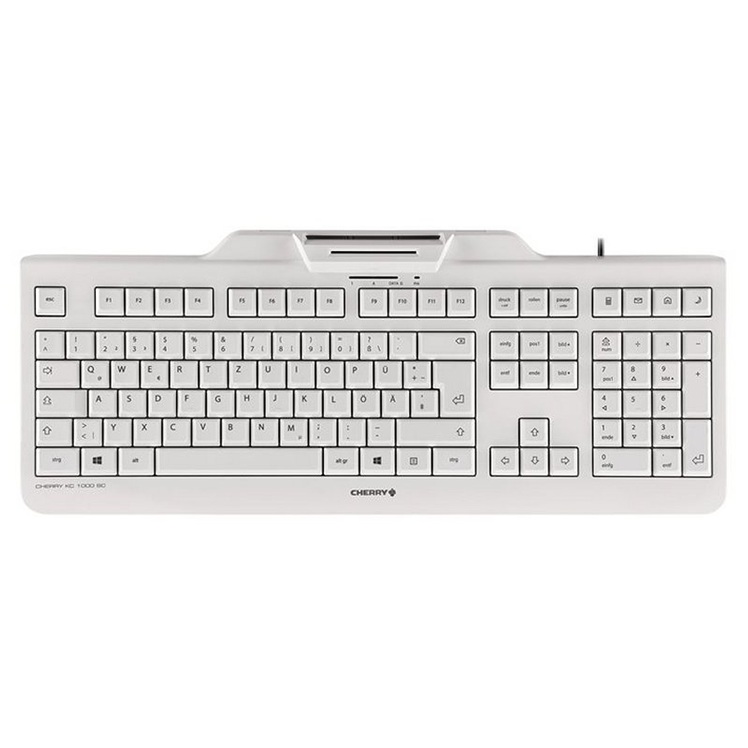 Cherry Teclado+Lector Chip Integrado (DNIe) Blanco 1