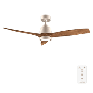 Cecotec EnergySilence Aero 5295 GoldBlack Ventilador de Techo con 3 Aspas y Luz - 35W - Diametro de 52