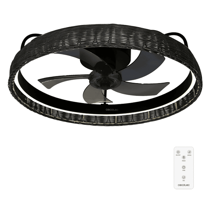 Cecotec EnergySilence LampAero 600 Black Design Ventilador de Techo con 5 Aspas de 17