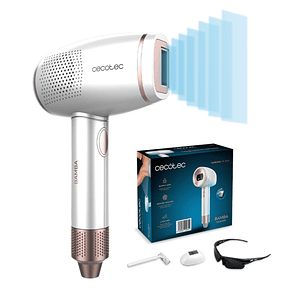 Cecotec Bamba SkinCare IPL Quartz Gun Depiladora IPL - LCD - 500.000 Disparos - Funcion de Enfriamiento - 5 Niveles - Lampara de Cuarzo - Sensor de Co