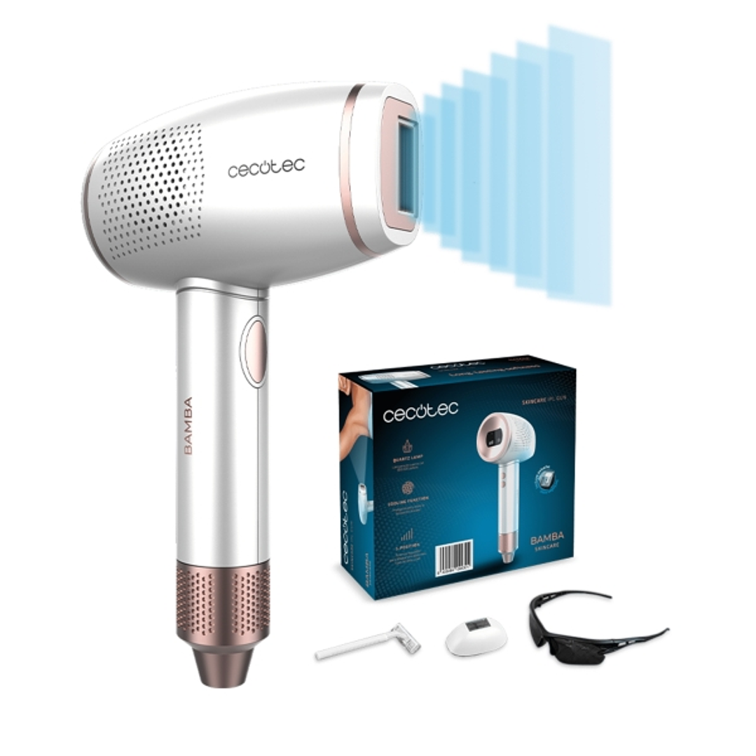 Cecotec Bamba SkinCare IPL Quartz Gun Depiladora IPL - LCD - 500.000 Disparos - Funcion de Enfriamiento - 5 Niveles - Lampara de Cuarzo - Sensor de Co 1