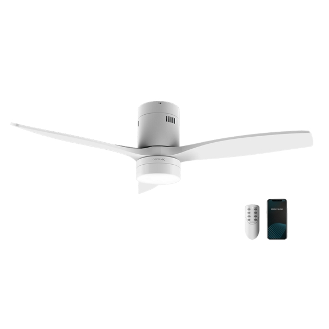 Cecotec EnergySilence 5600 White Aqua Connected Ventilador de Techo con 3 Aspas y Luz - 40W - Diametro de 52