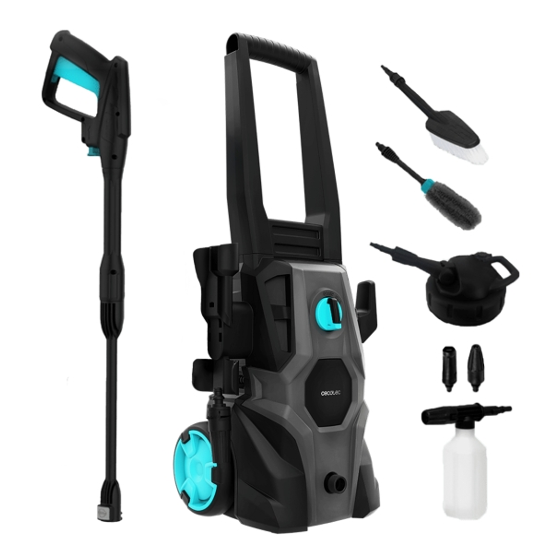 Cecotec HydroBoost 1600 Car and Garden Hidrolimpiadora - 1400W - Presion 135bar - Caudal 468l/h - Botella de Jabon - Bomba de Aluminio - Facil Transpo 1