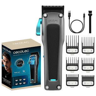 Cecotec PrecisionCare Expert Diamond Pro Cortapelos Inalambrico - Cuchilla Dlc de Diamante - Velocidad 7000rpm - Peines Ajustables Metalicos - Bateria