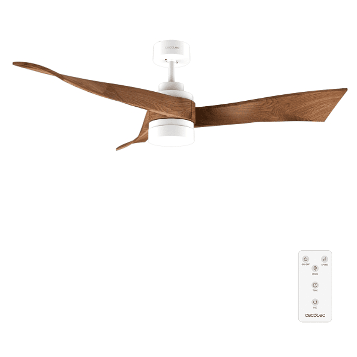 Cecotec EnergySilence Aero 5280 DarkWood Ventilador de Techo con 3 Aspas de Madera y Luz - 40W - Diametro de 52