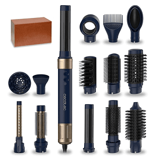 Cecotec Bamba CeramicCare 14in1 AirGlam Moldeador de Cabello - Potencia de 1400W - Revestimiento Ceramica y Queratina - Limpieza Automatica - Alisado 