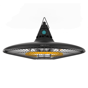 Cecotec ReadyWarm 1500 Power Ceiling Estufa Halogena de Techo para Exterior - Potencia de 1500W - Proteccion IP65 - Calienta hasta 10m2 - Incluye Mand