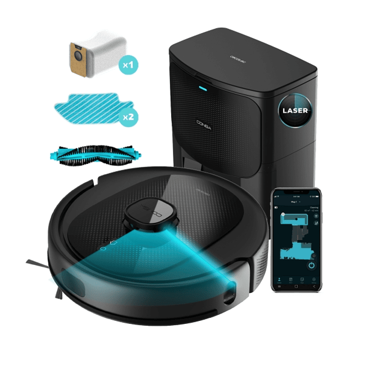 Cecotec Conga 8290 Immortal Ultra Power Home X-Treme Robot Aspirador 4 en 1 con Base de Autovaciado - 7000Pa - Navegacion Laser - Autonomia hasta 280m 1