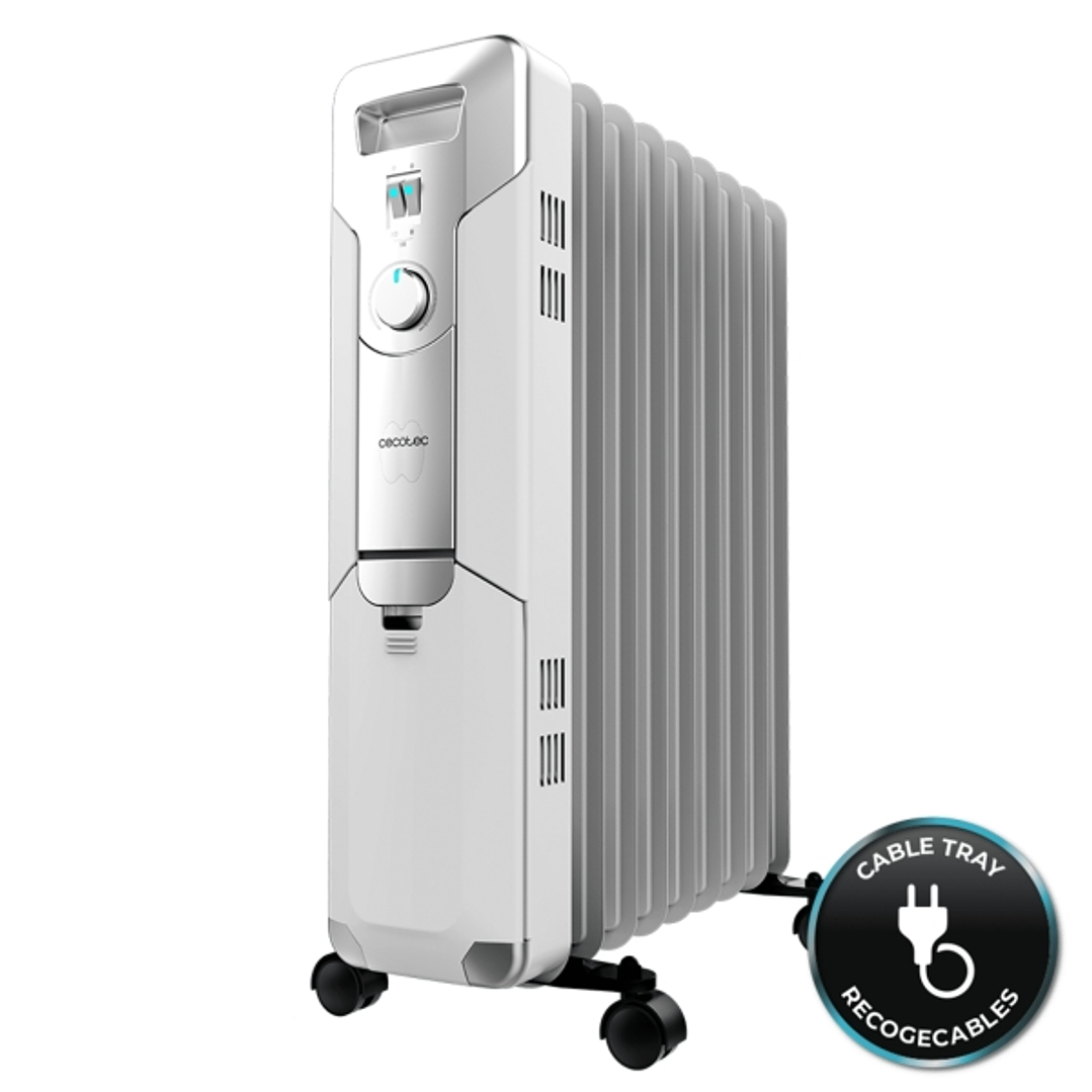 Cecotec ReadyWarm 9000 Space Radiador de Aceite con 9 Modulos de 150x580mm - 2000W - Calienta hasta 20m2 - 3 Niveles de Potencia - Facil Transporte -  1