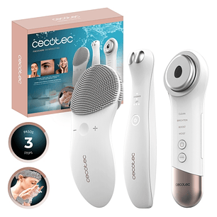Cecotec FaceCare SkinRoutine Pack de Cuidado Facial - Limpiador con Doble Cara - Vibracion para Limpieza Profunda - Intensidad Ajustables - Funcion Ca