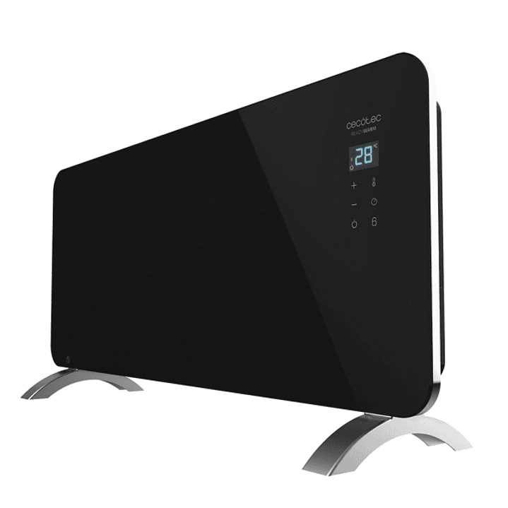 Cecotec Ready Warm 6770 Crystal Connection Convector de Cristal Templado - 2000W - Cobertura hasta 20m2 - Control Wi-Fi con App - LED Tactil - 2 Nivel 1