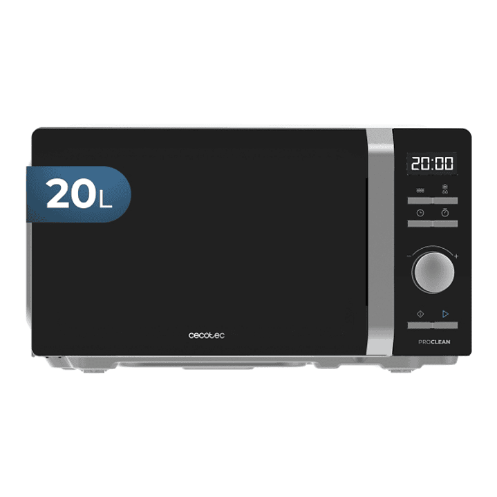 Cecotec Proclean 5010 Inverter Microondas - Potencia de 700W - Capacidad 20L - Plato de 245mm - Temporizador 30min - Programas Preconfigurados - Segur 1