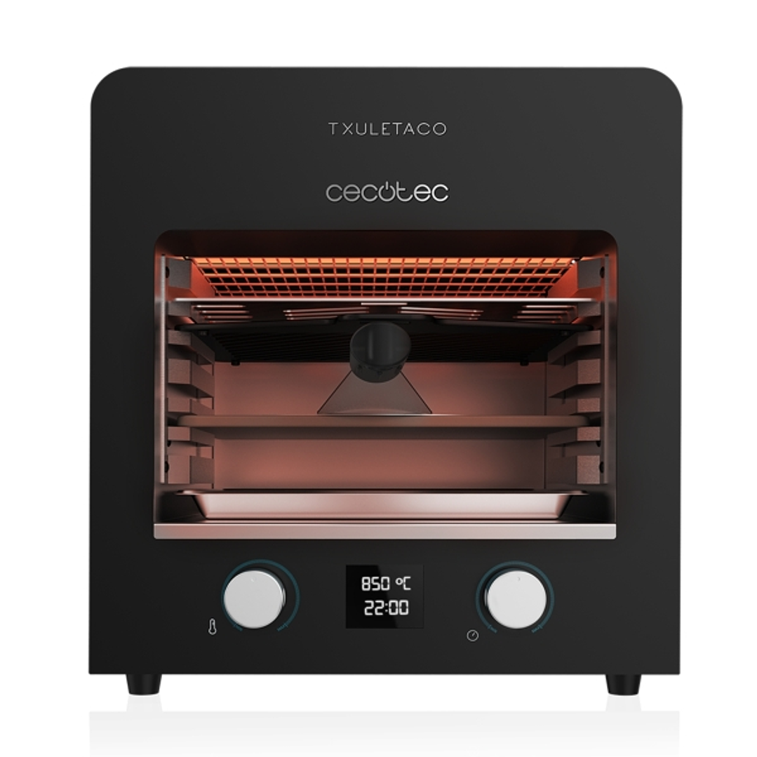 Cecotec Txuletaco 8000 Inferno Horno para Asar - 2200W - Temperatura 850°C - Parrilla de Hierro - Piedra y Bandeja para Pizzas - Termometro Digital -  1