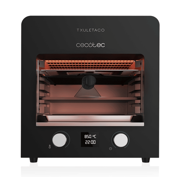Cecotec Txuletaco 8000 Inferno Horno para Asar - 2200W - Temperatura 850°C - Parrilla de Hierro - Piedra y Bandeja para Pizzas - Termometro Digital -  1