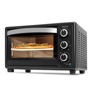 Cecotec Bake and Toast 2600 4Pizza Horno de Sobremesa - 1500W - Capacidad 26L - Conveccion - 6 Funciones - Puerta Doble Cristal - Bandeja Recogemigas 