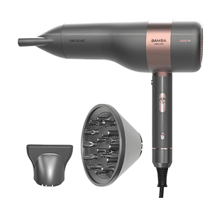 Cecotec Bamba IoniCare 6000 RockStar Vision Secador de Pelo - Pantalla LCD - Control de Temperatura y Velocidad - Iones Negativos - Incluye Boquilla y