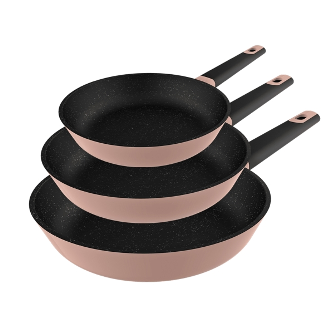 Cecotec Polka Experience Gravity Pack de 3 Sartenes de 20, 24 y 28cm - Aluminio Fundido - Teflon Antiadherente - Libre de PFOA - Compatible con Inducc 1