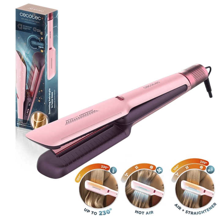 Cecotec RitualCare Air Lisse Aluminum Plancha de Pelo con Aire - 3 Modos de Uso - Temperatura Ajustable - Reduce Encrespamiento - Revestimiento con Ke 1
