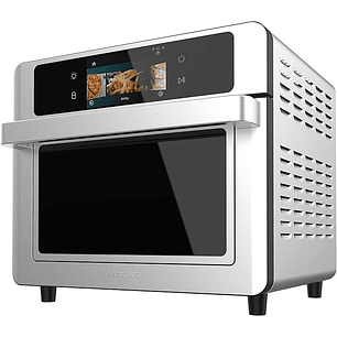Cecotec Bake&Fry 3000 Touch Steel Connected Horno con Funcion Freidora sin Aceite - 1700W - Capacidad de 30L - Pantalla Tactil - WiFi - 10 Modos - Acc