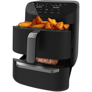 Cecotec Cecofry FoodCourt 11000 Connected C Freidora sin Aceite 3 en 1 - 1850W - Coccion Simultanea - Wi-Fi - Capacidad 11L - Rango de 40 a 230°C - 8 