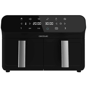 Cecotec Cecofry Advance 9000 Feidora sin Aceite Doble - 2800W - Capacidad de 9L - Temperatura Independiente - Tactil Multifuncion - Rango de 30 a 200°