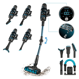 Cecotec Conga Rockstar 11500 Odyssey ErgoFlex Aspirador Escoba Vertical sin Cable - 850W - 30kPa - Autonomia 90min - Cepillo Motorizado - Tubo Flexibl