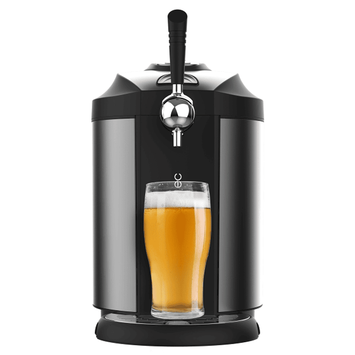 Cecotec BeerFlow Steel 5000 Dispensador de Cerveza - 65W - Compatible con Barriles 5L - Temperatura de 2 a 12°C - Indicador LED - Bandeja Recogegotas  1
