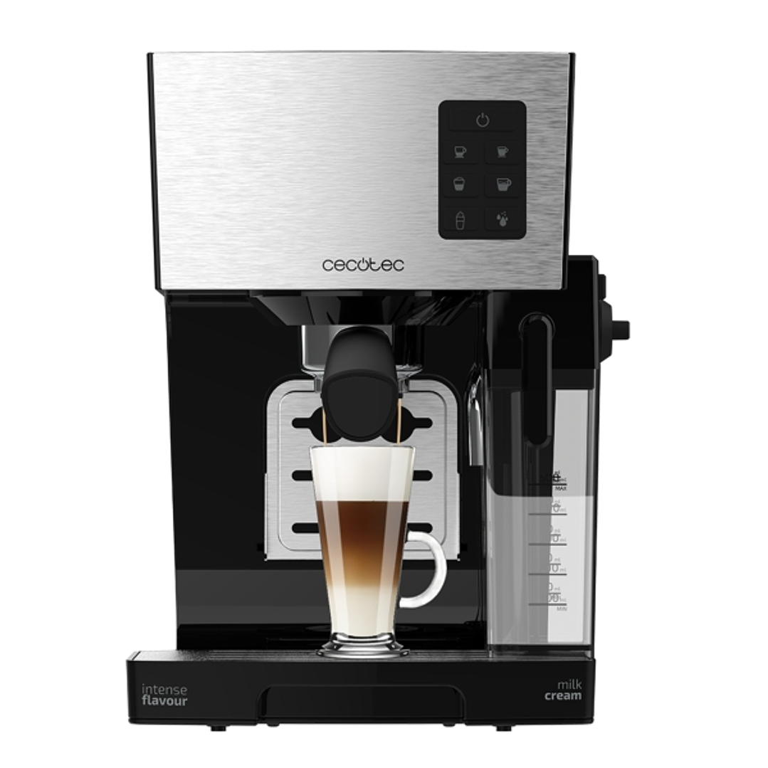 Cecotec Power Instant-ccino 20 Cafetera Expresso - 1450W - 20Bar - Deposito Leche 400ml - Calentamiento Rapido - Acabados en Acero Inoxidable - Calien 1