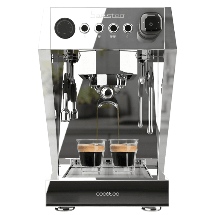 Cecotec Baristeo Brava Cafetera Expresso - 3150W - Sistema de Pre-Infusion - 15Bar - Caldera Doble de Acero y Aluminio - Manometro - 4 Vaporizadores P 1