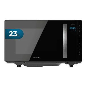Cecotec GrandHeat 2300 Flatbed Touch Microondas sin Plato - 800W - Capacidad 23L - Panel Tactil - 8 Funciones Preconfiguradas - Revestimiento Ceramico
