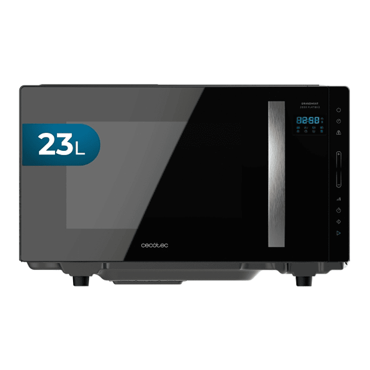 Cecotec GrandHeat 2300 Flatbed Touch Microondas sin Plato - 800W - Capacidad 23L - Panel Tactil - 8 Funciones Preconfiguradas - Revestimiento Ceramico 1
