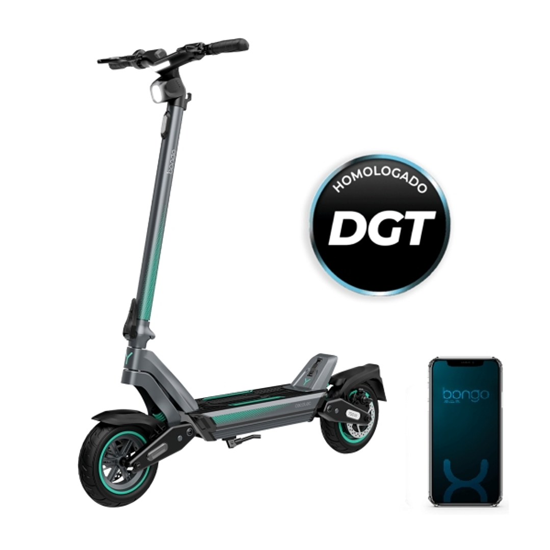Cecotec Bongo Y45 Connected Patinete Electrico - 750W - Autonomia 45km - Doble Suspension - Ruedas 10