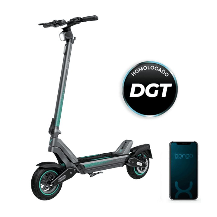 Cecotec Bongo Y45 Connected Patinete Electrico - 750W - Autonomia 45km - Doble Suspension - Ruedas 10