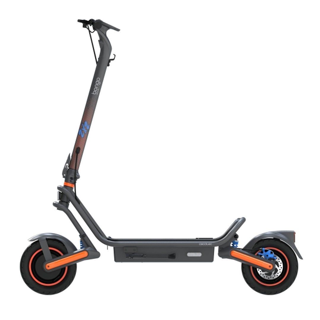 Cecotec Bongo GS75 2x2 XXL Connected Patinete Electrico - 1000W - Base Ultra Ancha - Autonomia 65km - Doble Suspension - Neumaticos 10