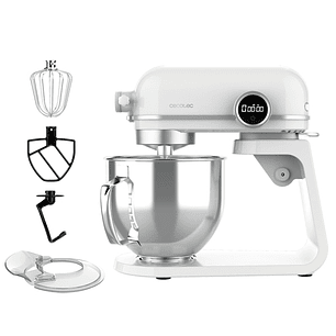 Cecotec Twist and Fusion 4500 Luxury Batidora Amasadora - 800W - Movimiento Planetario - Bol de Acero de 5.2L - 8 Velocidades - Multifuncion - Pantall