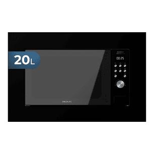 Cecotec GrandHeat 2000 Built-in Microondas Encastrable - 700W - Capacidad 20L - Grill 900W - 9 Funciones Preconfiguradas - Descongelacion por Peso - T