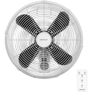 Cecotec EnergySilence 4500 Power Wall Control Ventilador de Pared - 50W - Diametro de 45cm - 4 Aspas de 16