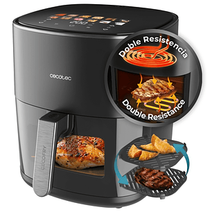 Cecotec Cecofry and Grill Duoheat 6500 Freidora sin Aceite 3 en 1 - Potencia de 2200W - Plancha - Grill - Capacidad 6.5L - Control de Temperatura - 12