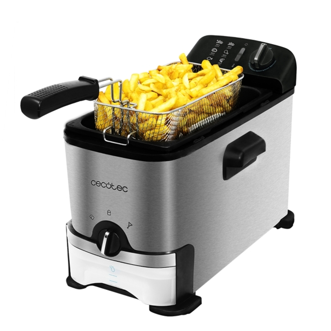 Cecotec Cleanfry Infinity 3000 Freidora Electrica - 2000W - Capacidad 3L - Sistema de Filtrado - Apto Lavavajillas - Temperatura Regulable - Antiolore 1
