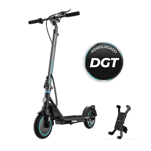 Cecotec Bongo Serie D20 Mobile Patinete Electrico - 250W - Autonomia 20km - Ruedas de 8.5” - Frenos Electricos y de Disco - Homologacion DGT - Soporte