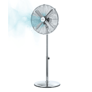 Cecotec EnergySilence 620 Retrostyle Ventilador de Pie con 4 Aspas - Potencia de 50W - Diametro de 40cm - 3 Velocidades - Oscilacion Automatica - Altu