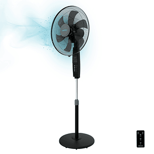 Cecotec EnergySilence 610 Max Flow Control Ventilador de Pie con 6 Aspas - 70W - Diametro de 45cm - Mando a Distancia - Temporizador 7.5h - 3 Velocida