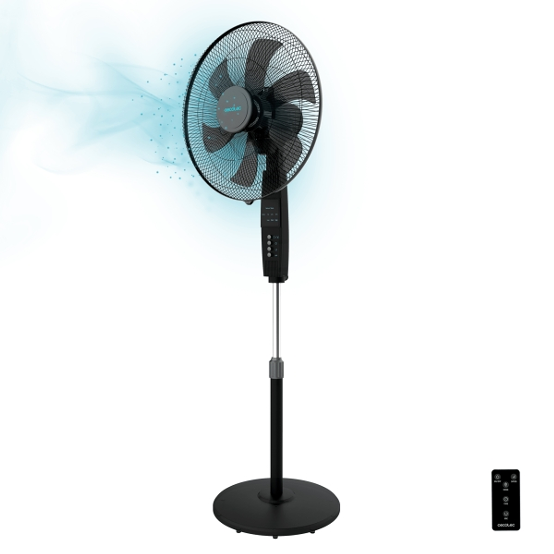 Cecotec EnergySilence 610 Max Flow Control Ventilador de Pie con 6 Aspas - 70W - Diametro de 45cm - Mando a Distancia - Temporizador 7.5h - 3 Velocida 1
