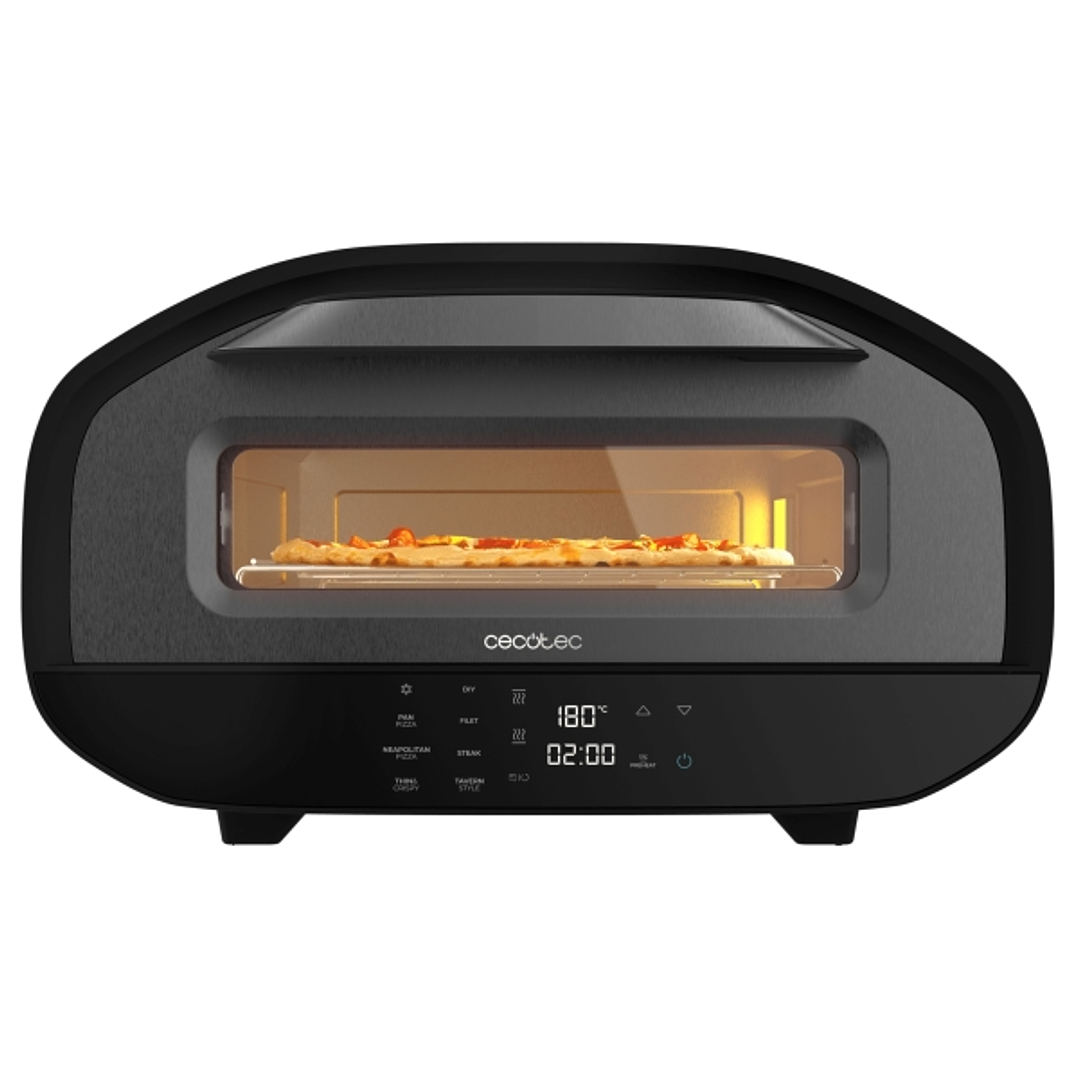 Cecotec Pizza and Co Tifosi Horno Electrico para Pizzas con Ventana - 1700W - Control Digital con 8 Funciones - Capacidad de 12L - Temperatura hasta 4 1