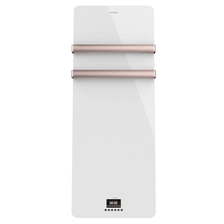 Cecotec ReadyWarm 9870 Toallero Electrico - 850W - Calefactor de Cristal - Pantalla LED Tactil - Temporizador Semanal - Proteccion IP24 - Moderno y El 1