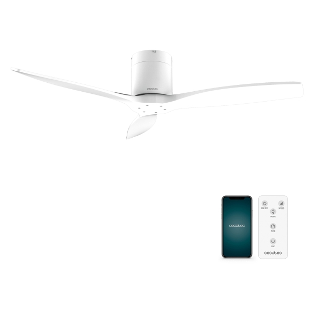 Cecotec EnergySilence Aero 5500 Aqua WhiteandWhite Connected Ventilador de Techo de 3 Aspas - 40W - Diametro de 52