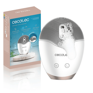 Cecotec FaceCare TotalClean Soft Limpiador Facial Ultrasonico - Generador de Jabon Automatico - Vibracion y Masaje - Velocidad Ajustable - 60min de Au