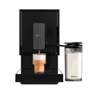 Cecotec Cremmaet Latte Cafetera Automatica Compacta - 1470W - Presion de 19bar - Deposito 150g Cafe - Tanque de Leche Extraible - Regulable en Altura 