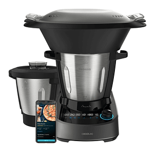 Cecotec Mambo 11090 Habana Robot de Cocina - 1600W - Funciones y Recetas Variadas - Autolimpieza - Jarra Cerramica Antiadherente - 4 Niveles Simultane