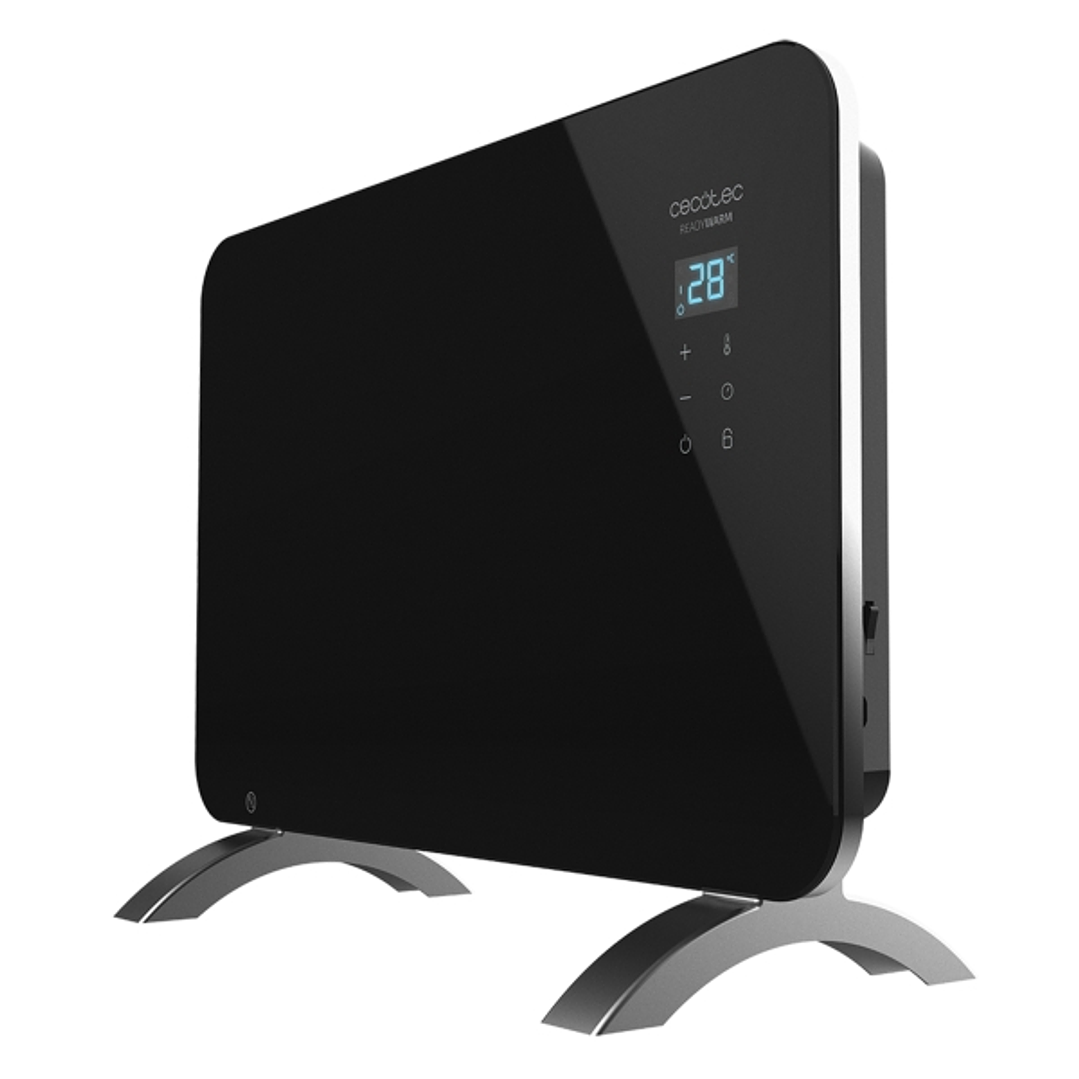 Cecotec Ready Warm 6670 Crystal Connection Convector de Cristal Templado - 1000W - Cobertura hasta 10m2 - Control Wi-Fi - LED Tactil - 2 Niveles de Po 1